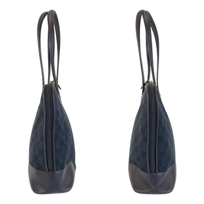 Gucci Black Gold Hardware GG Canvas/leather 002 1122 Tote Bag Shoulder Bag