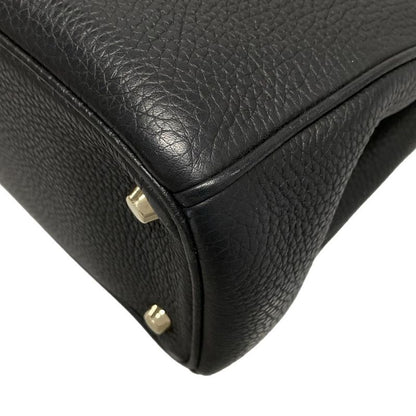 Dior/christian Dior Tote Bag Diorissimo Black Leather