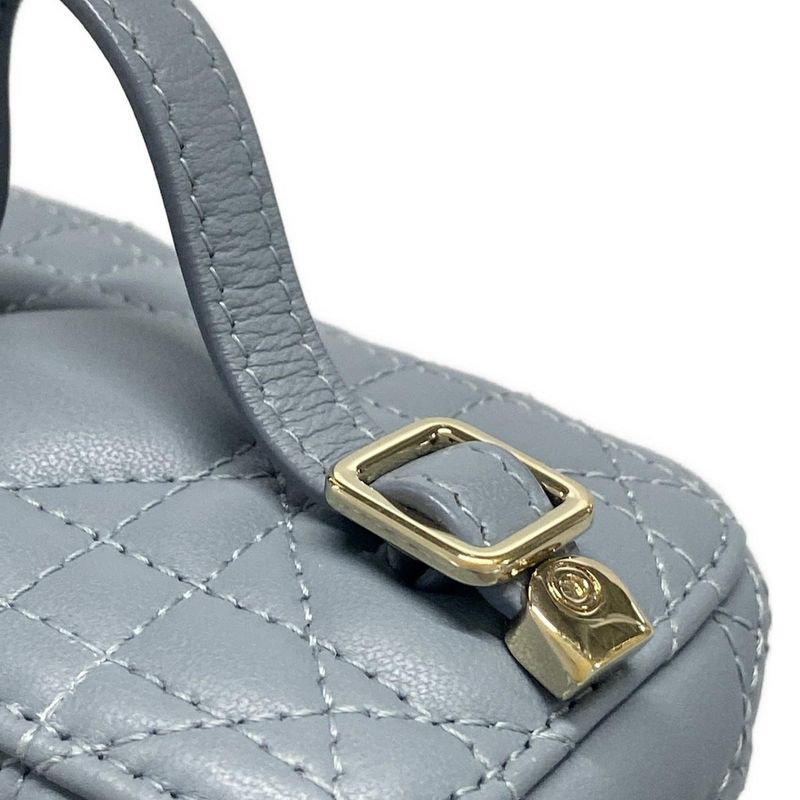 Dior/christian Dior Vanity Bag Lady Dior Micro Vanity S0935onmj Blue-grey