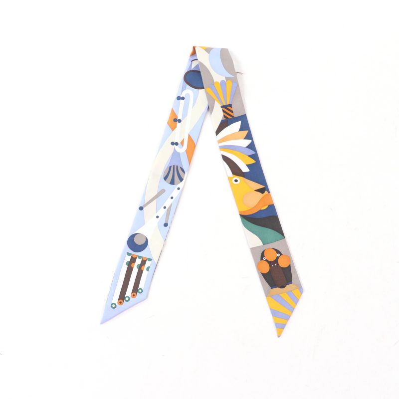 Hermes Parade EN Fanfare Parade EN Fanfare 100% Silk Brun/bleu/vert Scarf With