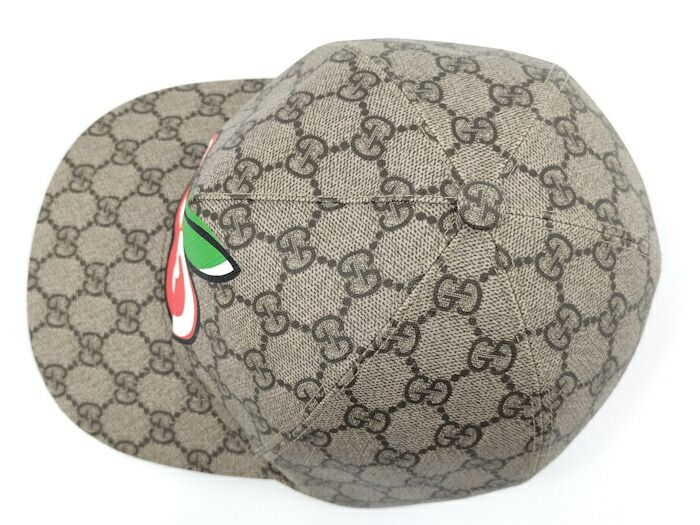 Gucci Baseball Cap GG Supreme Canvas GG Apple Beige 628446