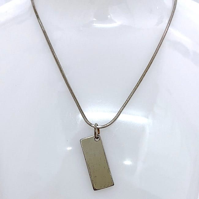 Christian Dior Logo Necklace Ec21018 Silver