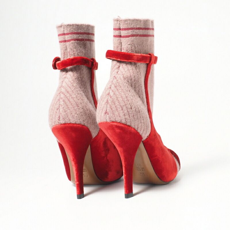 Fendi Boots Size 37 Rockoko Rococo Short Boots Socks Boots Shoes Knit