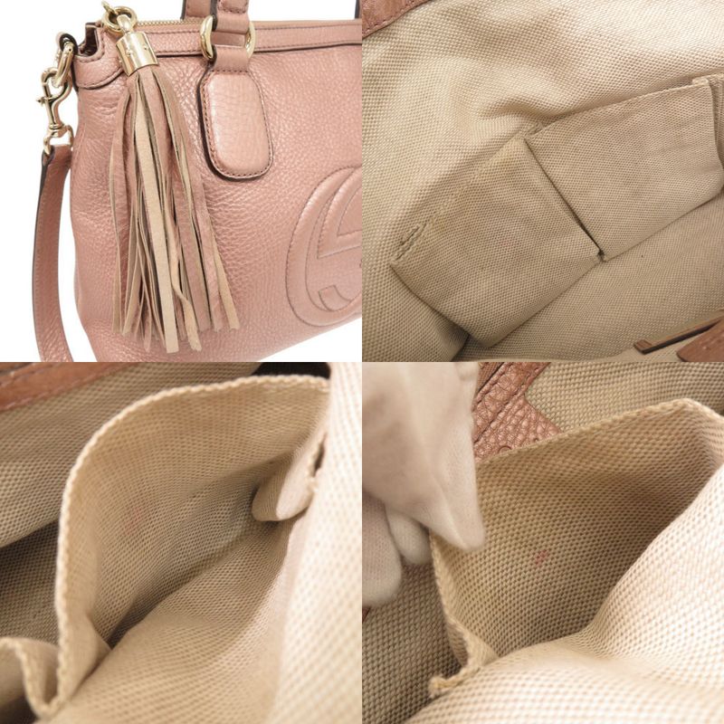 Gucci Soho 308362 Leather Pink 2WAY Handbag Shoulder Bag 1692 Gucci