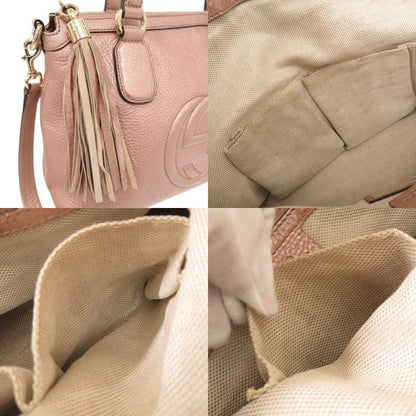 Gucci Soho 308362 Leather Pink 2WAY Handbag Shoulder Bag 1692 Gucci