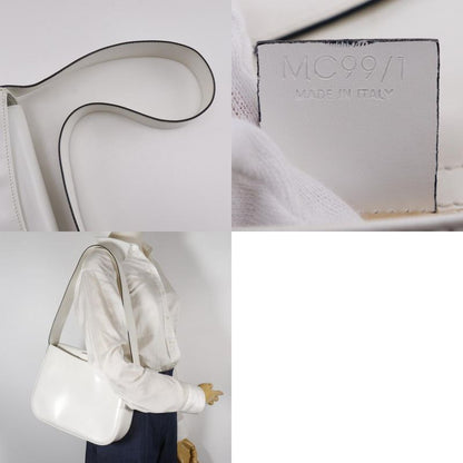 Celine One Shoulder Leather White Women's Shoulder Bag