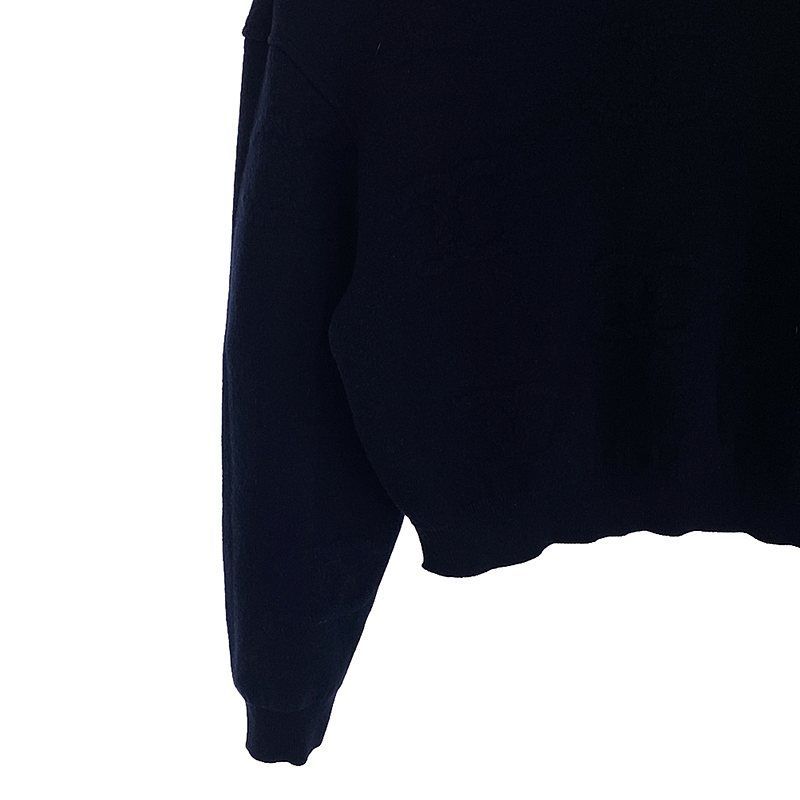 Gucci - P70525k Cashmere Coco Mark Logo Crew Neck Knit Pullover - S - Navy -