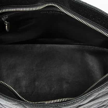Chanel Timeless Medallion Tote Black Matelasse Caviar Leather A