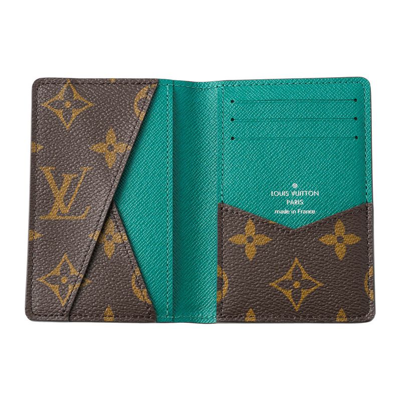 Louis Vuitton Card Case Organizer De Poche Brown/borneo Green
