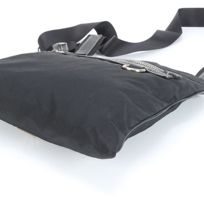 Prada Tessuto Nylon Triangle Logo Leather X Nylon Shoulder Bag Crossbody