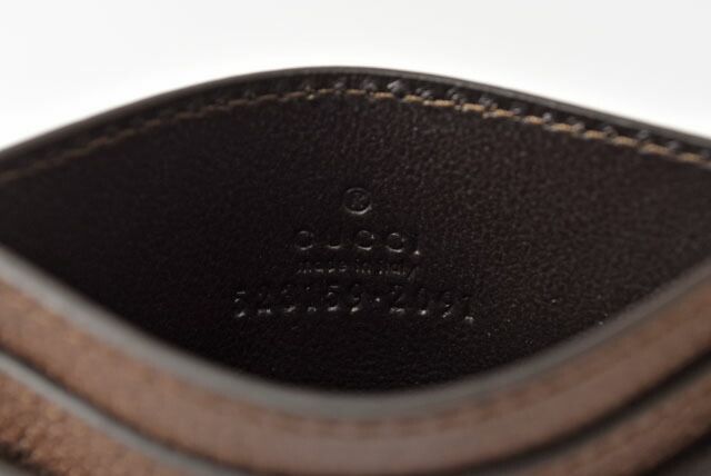 Gucci Unused Card Case Business Card Holder Gucci Beige Brown 5523159 96iwg
