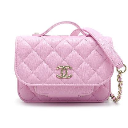 Chanel Affinity Matelasse Chain Wallet In Pink