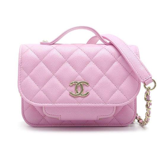 Chanel Affinity Matelasse Chain Wallet In Pink