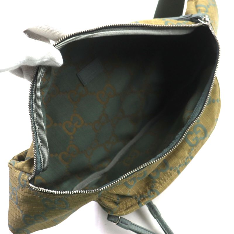 Gucci 792287 GG Ripstop Belt Bag Body Bag Leather Use Waist Bag Khaki Storage