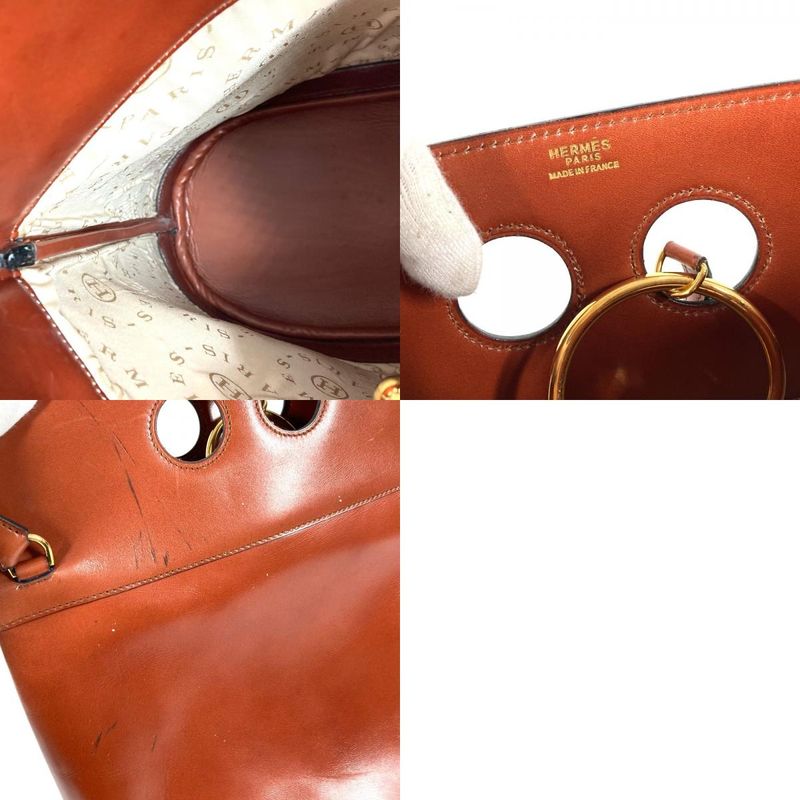 Hermes Shoulder Bag Alix Leather Brown