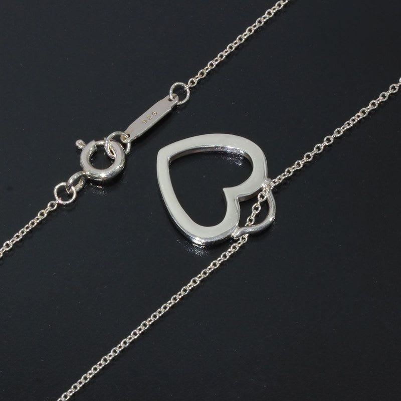 Tiffany & Co Necklace Heart Pendant Silver 925 D9979