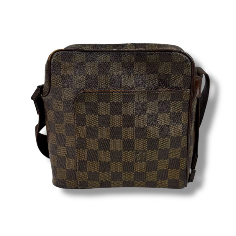 Louis Vuitton Shoulder Bag Olaf PM Damier Leather Ebène Brown Crossbody Bag