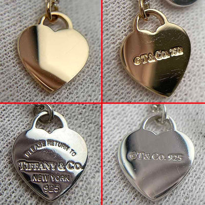 Tiffany & Co Tiffany & Co Return To Double Heart Necklace Sv925 Rubed Metal