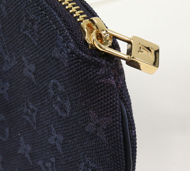 Louis Vuitton Coin Case Monogram Mini Navy Portmonnais Ron M92450