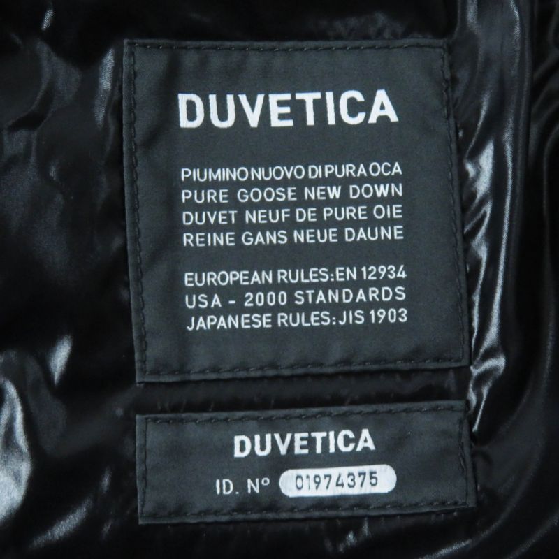 duvetica Duvetica Carysdue Lekkis Rabbit Fur Hooded Down Coat Navy 38 Made In