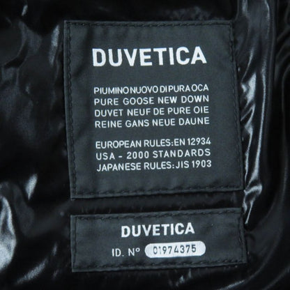 duvetica Duvetica Carysdue Lekkis Rabbit Fur Hooded Down Coat Navy 38 Made In