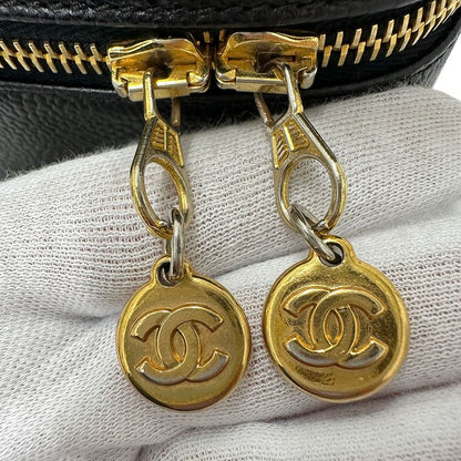 Chanel Bag Women's Branded Handbag Matelasse Leather Black Gold Hardware Vanity