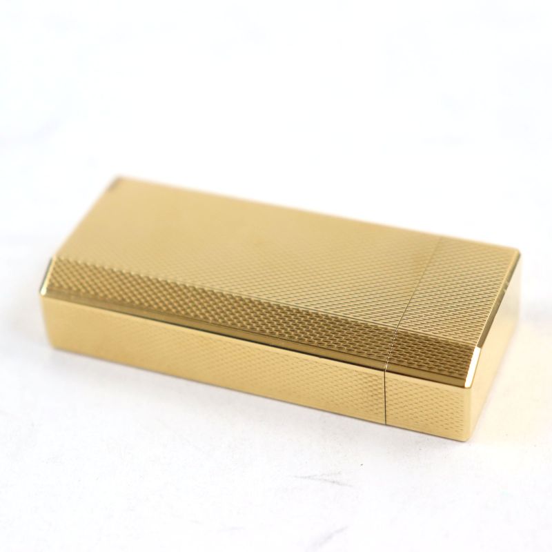 Cartier Pentagonal All-over Pattern Short Roller Lighter Gold With Case Swiss