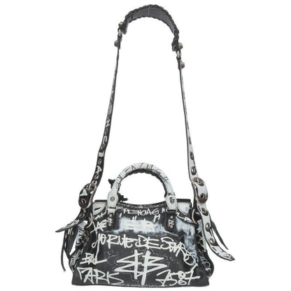 Balenciaga NEO Cagole XS 700940 Neocagole Lambskin Graphic Shoulder Bag For Men