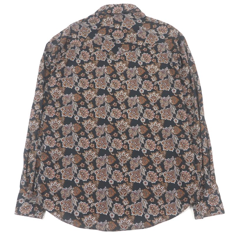 Celine 20AW 2c143428k Paisley Allover Long Sleeve Long Sleeve Shirt Black 38