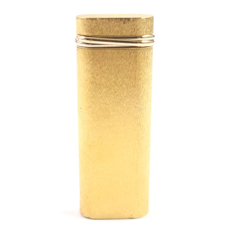 Cartier Trinity Oval All-over Roller Gas Lighter Gold With Case Swiss Made