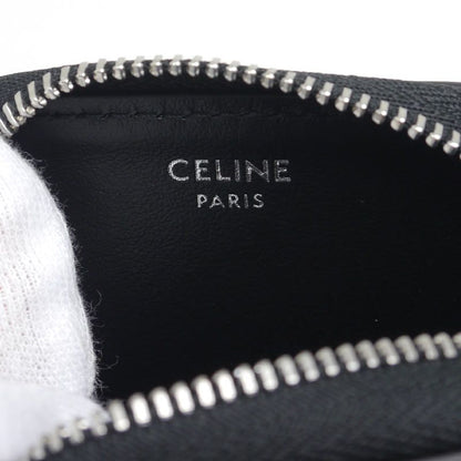 Celine Square Purse Leather Black Logo Total Logo Coin Purse Polar