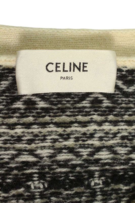 Celine 21SS 2a08l715m Wool Jacquard Loose Cardigan Men's XXL