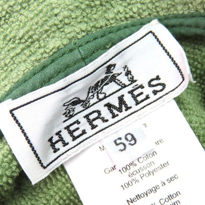 Hermes Harper 100% Cotton Funny Ice Creem Patch Pile Hat Greenish 59 Made In