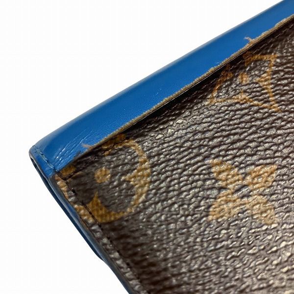 Louis Vuitton Monogram Portefeuille Zoë M63881 Blue Jean Trifold Wallet For