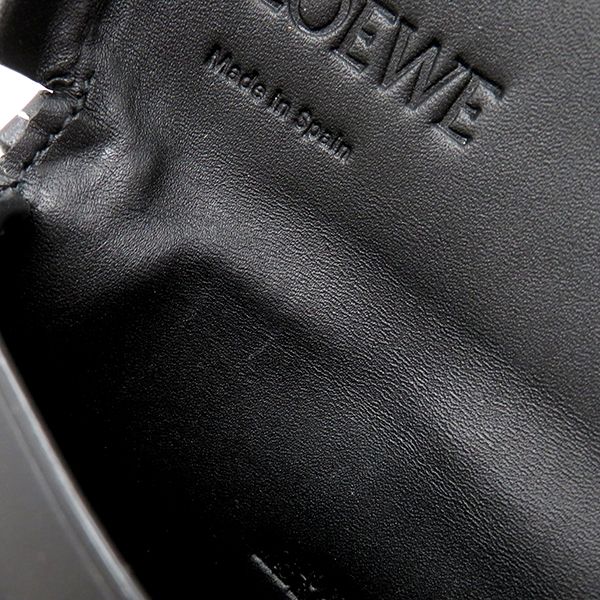 Loewe Shoulder Bag Small Heel Pouch Soft Calf Black Anagram Pouch C661t14x12