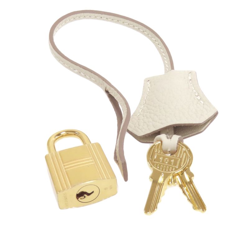 Hermes Birkin 30 Nata Gold Hardware Handbag Taurillon Women