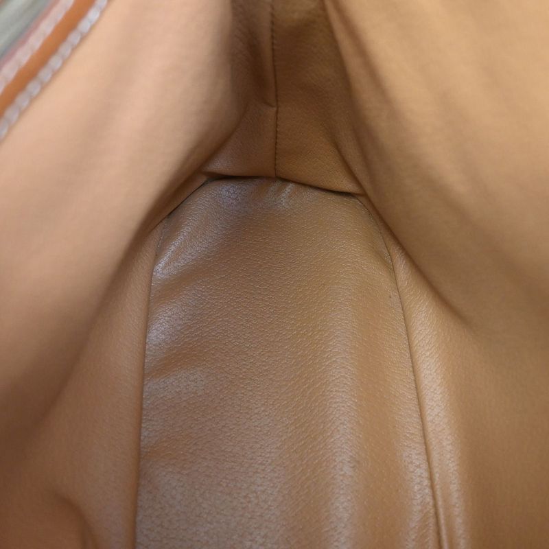 Celine Handbag Macadam Pattern Leather PVC Brown 64ka850