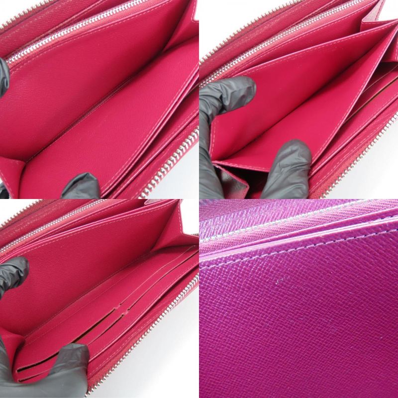 Louis Vuitton Long Wallet Zippy Wallet M61858 Epi Leather Fuchsia Bordeaux