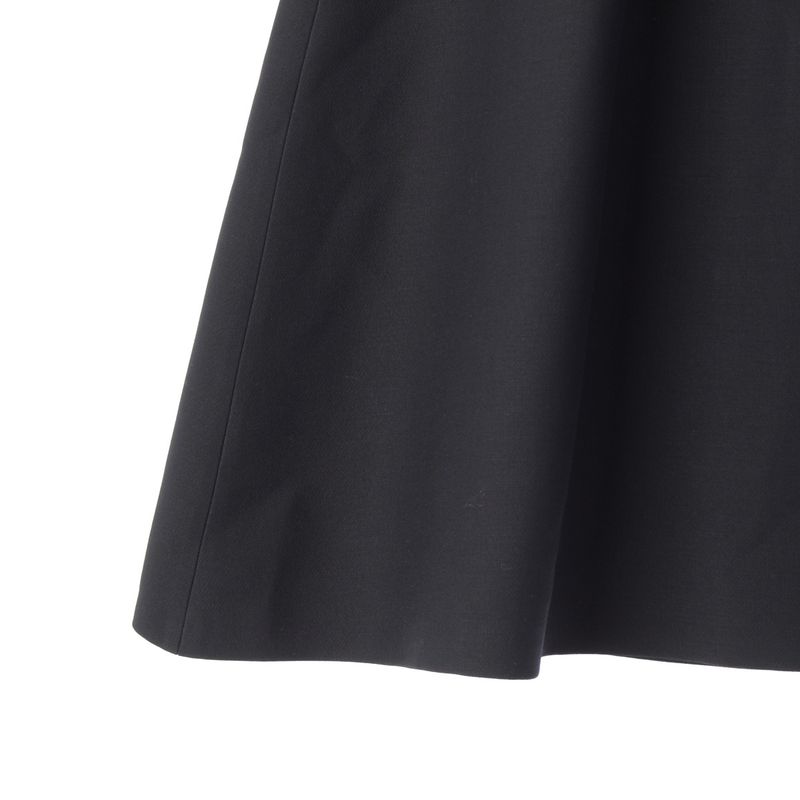 Christian Dior 21 Wool Silk Lace Up Flared Skirt Bottoms 111j33a1166 Black 34