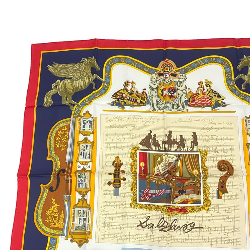 Hermes Carre 90 In Salzburg At Salzburg Scarf Silk Red