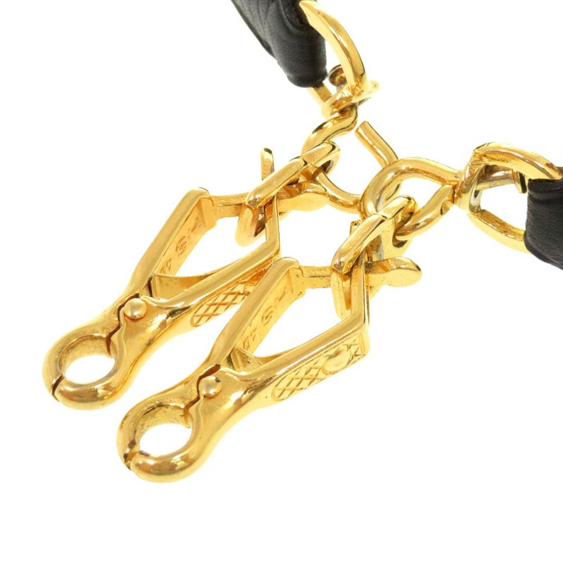 Hermes Kelly Strap Taurillon Cles Mance Black Gold Hardware Shoulder Strap