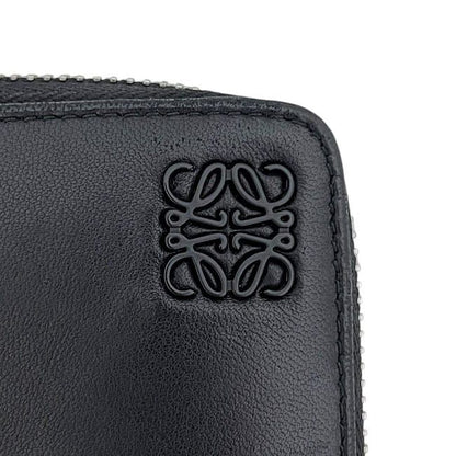 Loewe Round Zipper Long Wallet Black Anagram 133.87l92