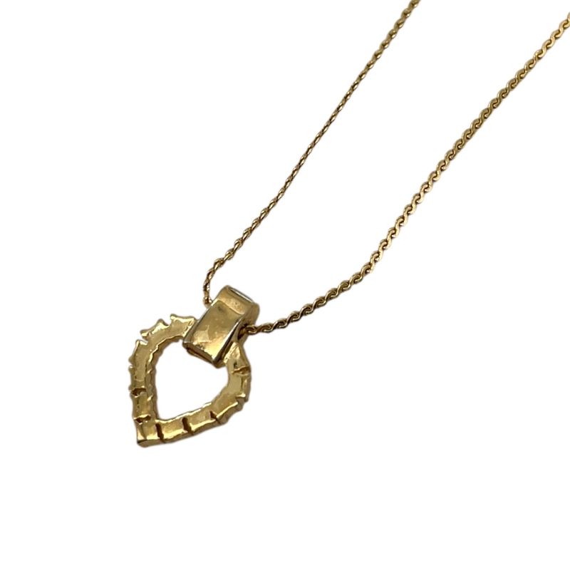 Christian DIOR Necklace Metal Rhinestone Gold Plated Gold