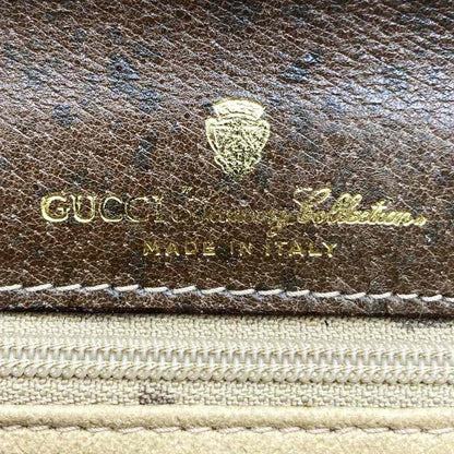 Gucci 66 02 014 Shoulder Bag Brown Sherry Line GG Supreme Canvas PVC Leather