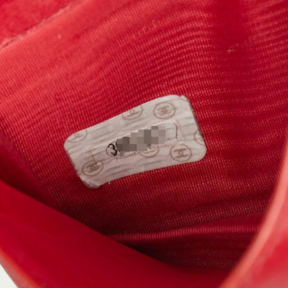 Chanel Coco Mark Card Case Business Card Holder Red Caviar Skin Ladies Chanel