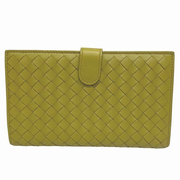 Bottega Veneta Intrecciato 132357 Kiwi Bifold Wallet Unisex