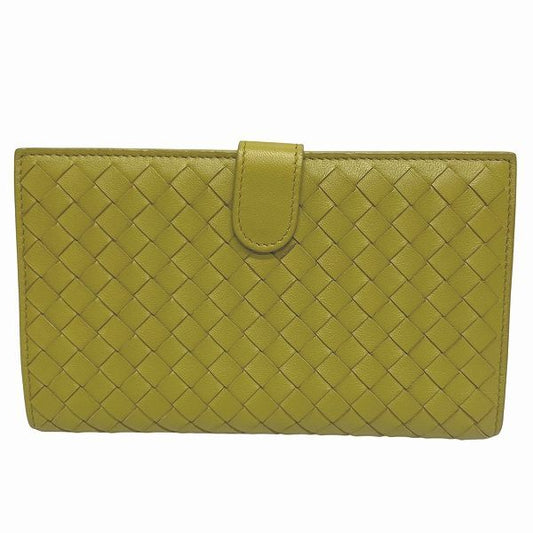 Bottega Veneta Intrecciato 132357 Kiwi Bifold Wallet Unisex