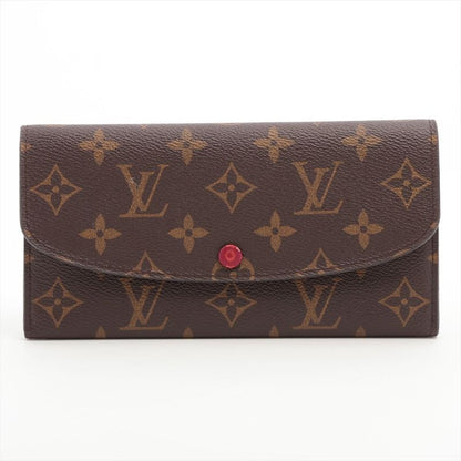 Louis Vuitton Monogram Portefeuille Emilie Zipper Long Wallet M41943 Brown ×