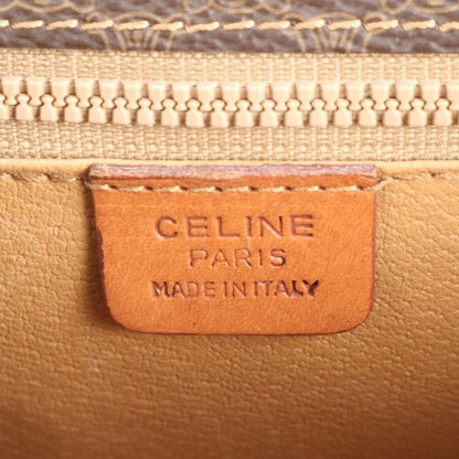 Vintage Celine Macadam Leather Shoulder Bag Crossbody Gold Hardware Genuine