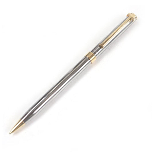 Tiffany & Co T-clip Twist Ballpoint Pen Stationery Silver Gold With Box Men's